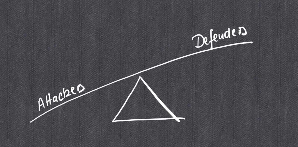 Asymmetry attacker vs defenders