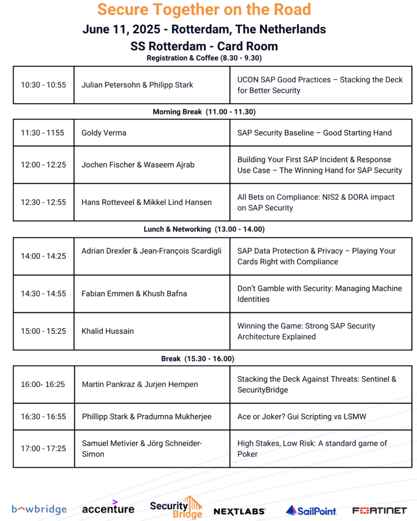 Agenda visual Rotterdam Card Room 8