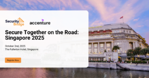 Fullerton Hotel Singapore with event details for Secure Together on the Road – Singapore 2025