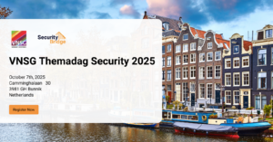 SecurityBridge at VNSG Themadag Security 2025 – SAP professionals networking and exploring cybersecurity, cloud security, GRC, and identity management solutions in Bunnik, The Netherlands.