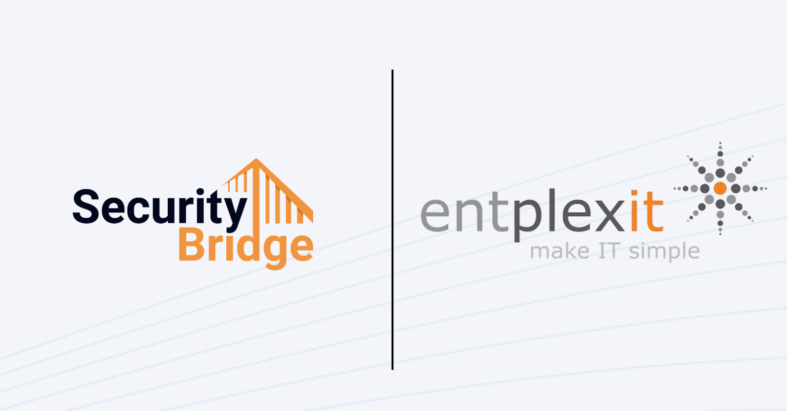 Logos von entplexit und SecurityBridge nebeneinander.