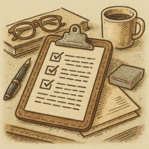 Thanksgiving clipboard checklist