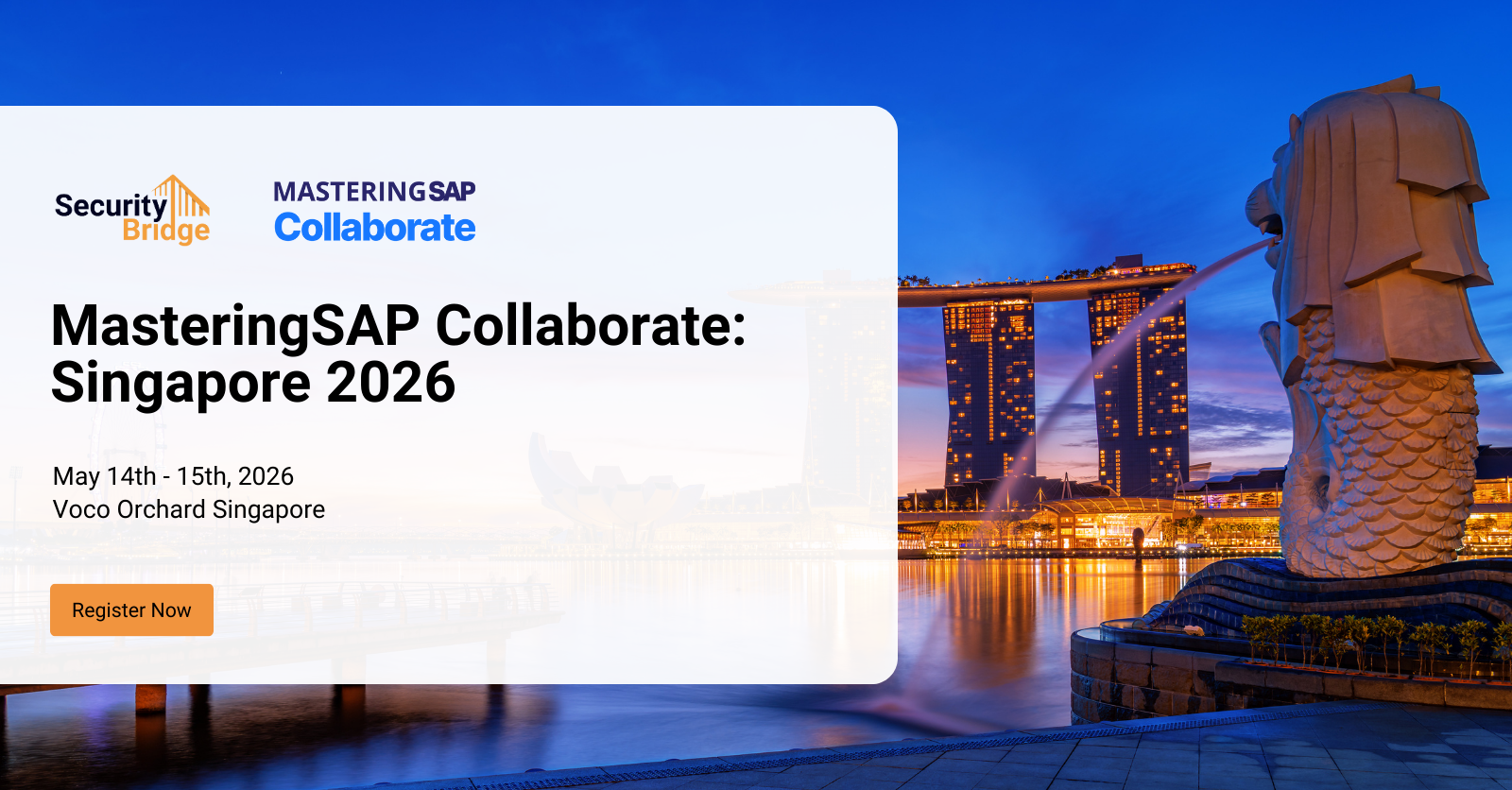 Mastering SAP Singapore 2026 conference on SAP strategy, innovation, and security in Singapore.