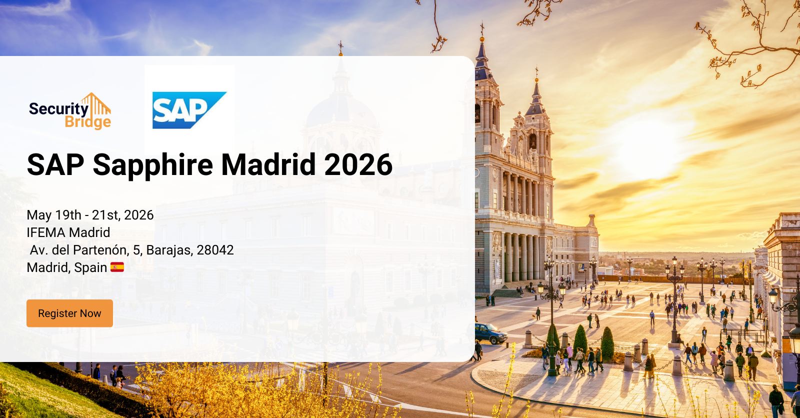 SAP SAPPHIRE NOW Madrid 2026 — major SAP technology event in Madrid, Spain