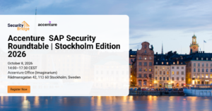 Accenture SAP Security Roundtable in Stockholm with SecurityBridge