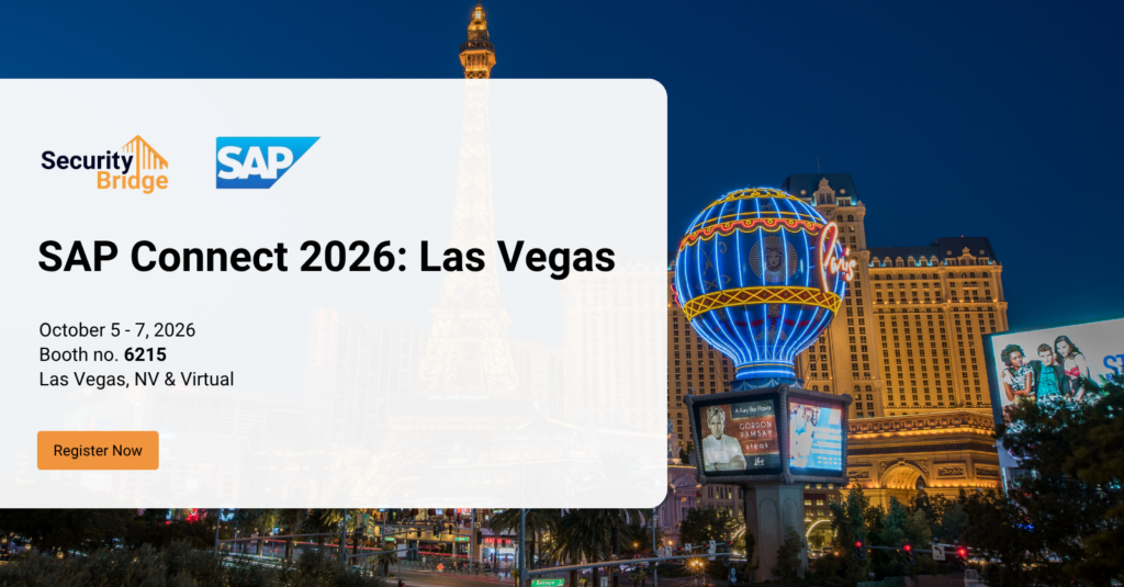 SecurityBridge at SAP Connect 2026, Booth 6215 in Las Vegas